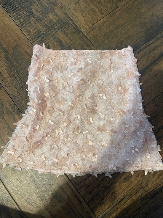 Lulus Dresses & Skirts - Lulu's Blush Pink 3D Floral Lace Mini Skirt